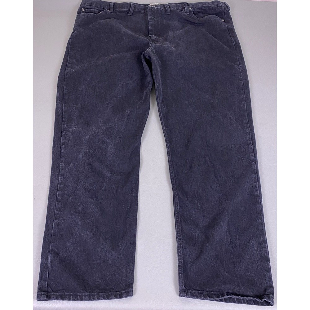 Wrangler Jeans Men's‎ Size 50x32 (Fit 48x32) Black Fade Straight Leg Denim